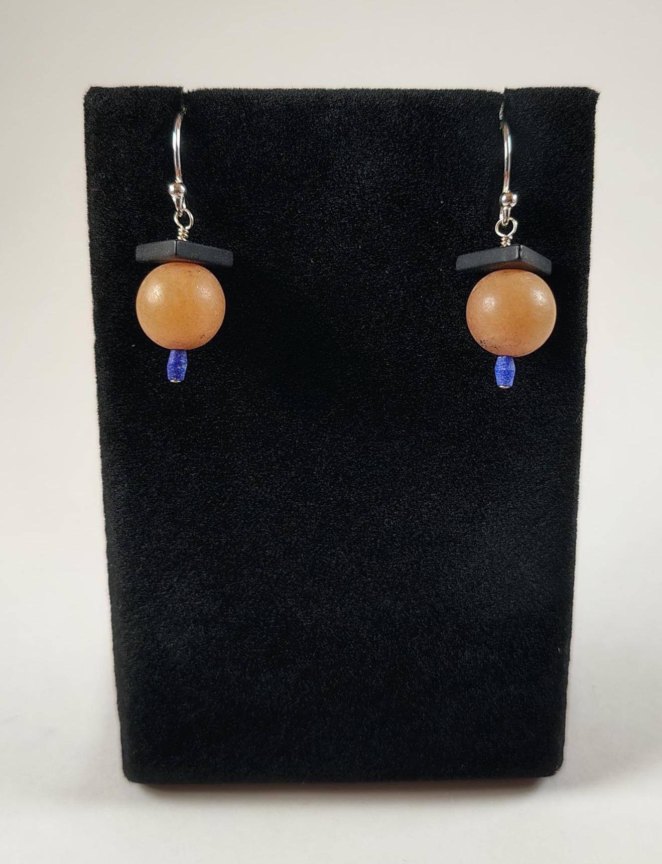 Horn And Black Onyx Earrings Handmade By Chris Hay
