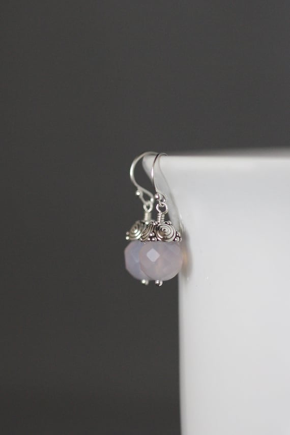 Onyx Earrings - Lavender Gemstone Earrings - Silver Dangle Earrings - Bali Silver Earrings - Purple And Silver - Wire Wrapped Earrings Onyx Earrings - Lavender Gemstone Earrings - Silver Dangle Earrings - Bali Silver Earrings - Purple And Silver - Wire Wrapped Earrings