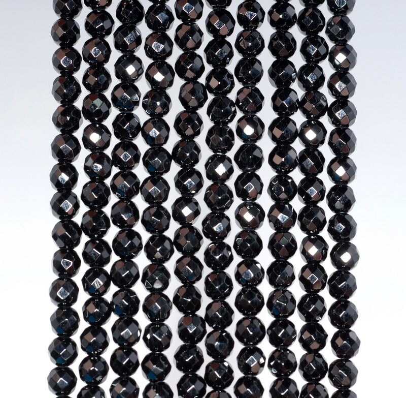 4mm Noir Black Onyx Gemstone Black Faceted Round Loose Beads 15.5 Inch Full Strand (90182756-115) 4mm Noir Black Onyx Gemstone Black Faceted Round Loose Beads 15.5 Inch Full Strand (90182756-115)