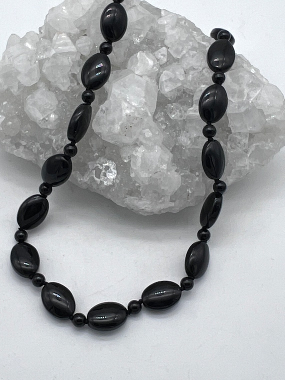 Black Onyx Beaded Necklace