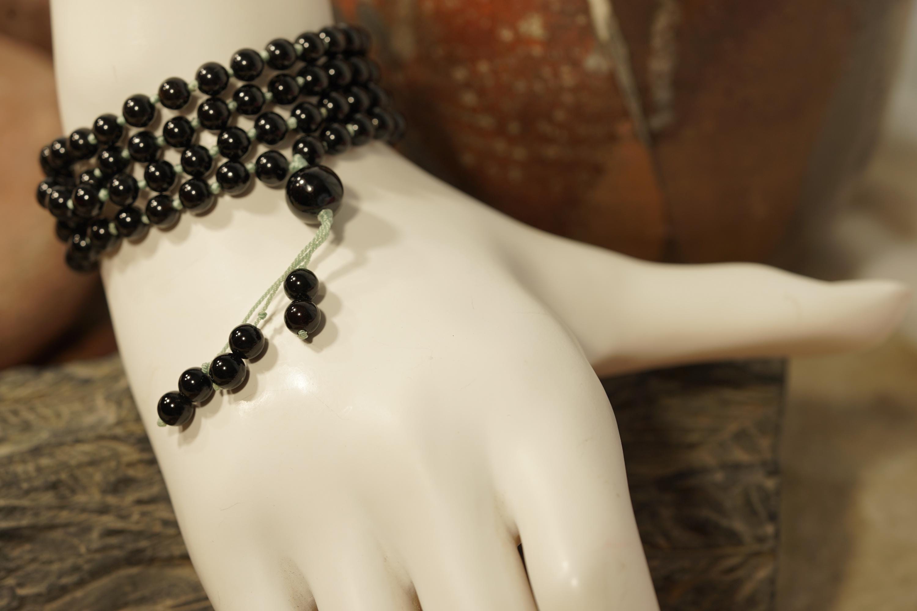 Black Onyx Mala Necklace • 6mm • Black Onyx Necklace • Black Onyx Jewelry • Black Jewelry • 108+1 • 4407
