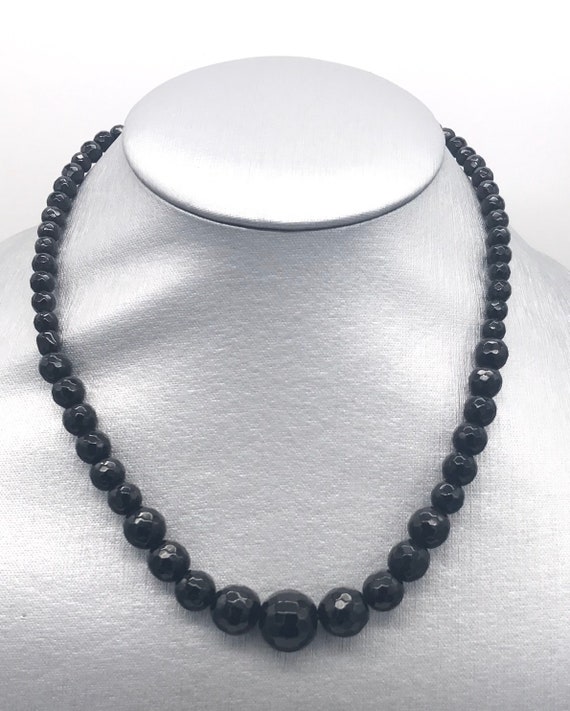 Faceted Black Onyx Choker/necklace