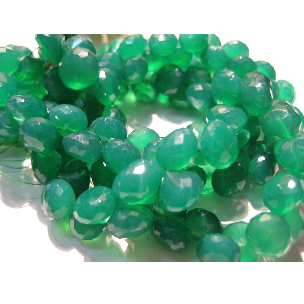 7-9mm Green Onyx Faceted Onion Beads, Green Onyx Faceted Onions, Natural Green Onyx Faceted For Necklace (4in To 8in Options)- Gofo 7-9mm Green Onyx Faceted Onion Beads, Green Onyx Faceted Onions, Natural Green Onyx Faceted For Necklace (4in To 8in Options)- Gofo