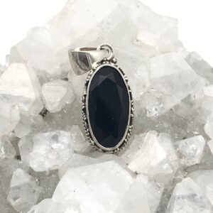 Faceted Black Onyx Pendant Faceted Black Onyx Pendant