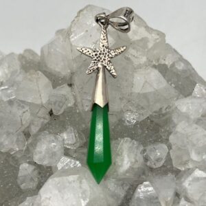 Faceted Green Onyx Star Pendant Faceted Green Onyx Star Pendant