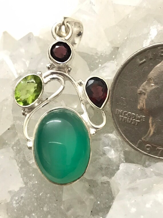 Green Onyx And Crystal Pendant Green Onyx And Crystal Pendant