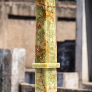 Green Pampas Onyx Obelisk: 23.5" Crystal Tower, Metaphysical Decor Green Pampas Onyx Obelisk: 23.5" Crystal Tower, Metaphysical Decor