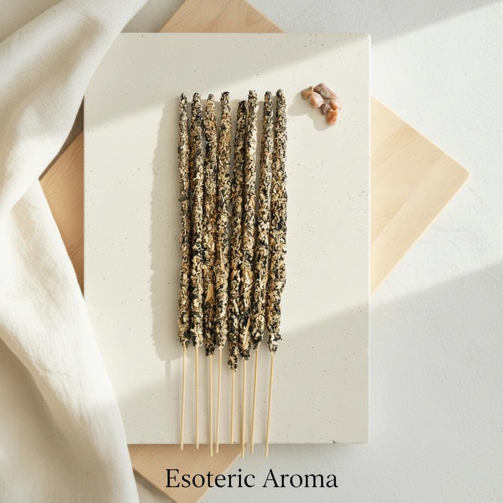 Onyx Incense Sticks (20g): Protection & Grounding Ritual With Onyx Gemstone Chips