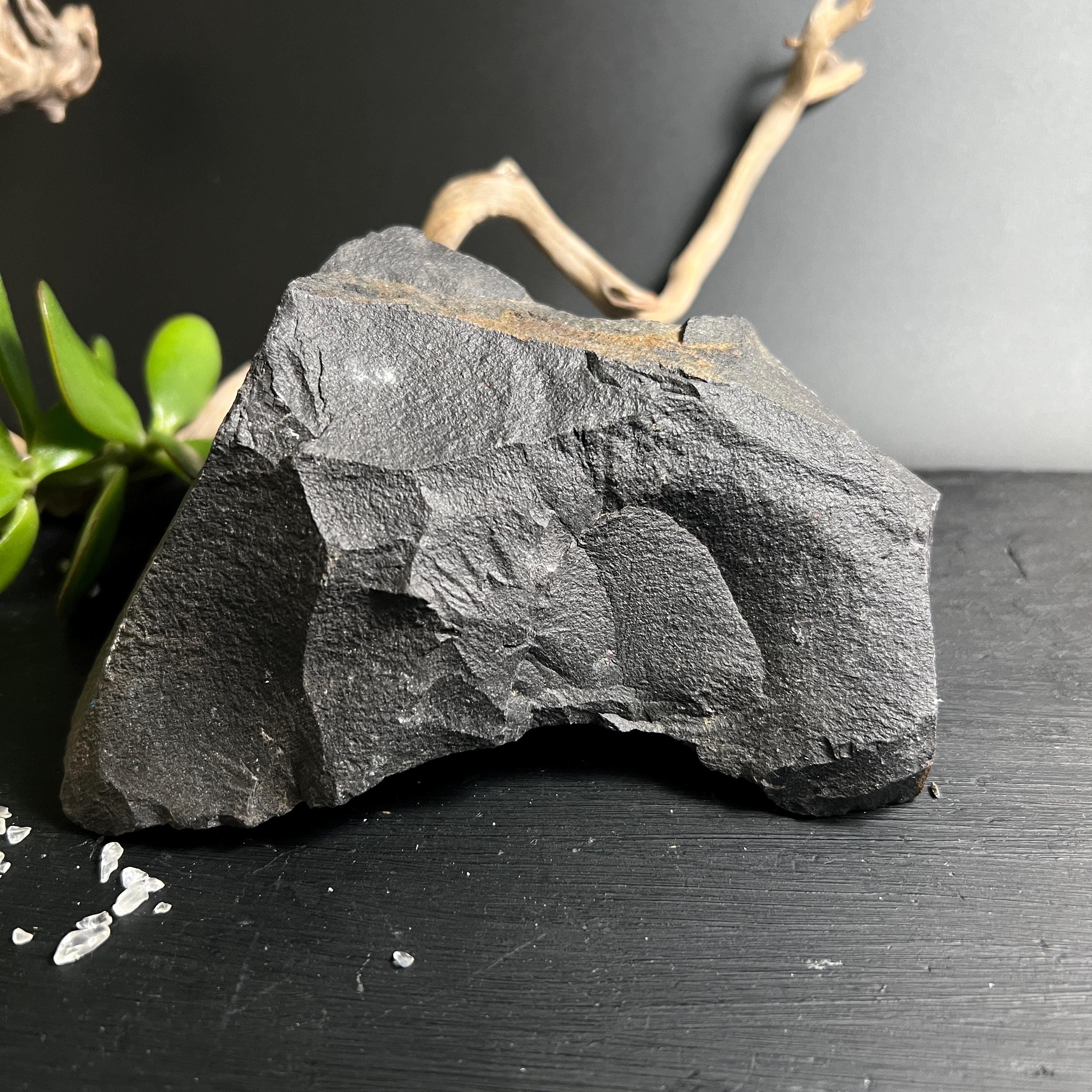 Raw Black Onyx Rock | Large Rough Crystal For Root Chakra | Grounding Stone For Stress Raw Black Onyx Rock | Large Rough Crystal For Root Chakra | Grounding Stone For Stress