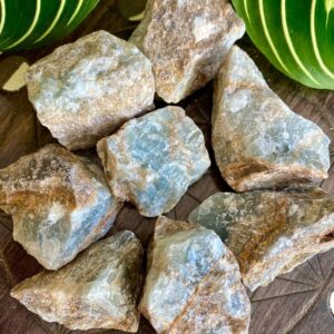 Blue Onyx Stone , Natural Gemstone Crystal Raw Rough Chalcedony , Large Intuitively Chosen