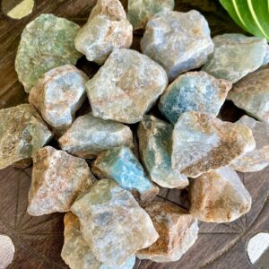 Blue Onyx Stone , Natural Gemstone Crystal Raw Rough Chalcedony , Medium Intuitively Chosen