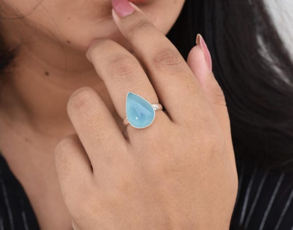Aqua Onyx Ring, Blue Gemstone Ring, Pear Ring, Artisan Ring, Silver Ring, Boho Ring, Statement Ring, Womens Ring, Christmas Sale, Gift Ring Aqua Onyx Ring, Blue Gemstone Ring, Pear Ring, Artisan Ring, Silver Ring, Boho Ring, Statement Ring, Womens Ring, Christmas Sale, Gift Ring