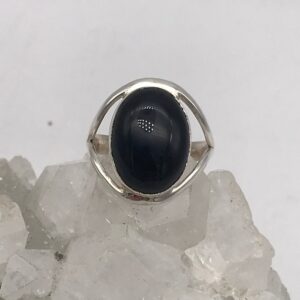 Beautiful Black Onyx Ring, Size 8 1/2