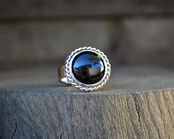 Black Onyx Gemstone Ring, Black Onyx Ring, Black Onyx, Onyx, Onyx Ring, Sterling Silver, Silver Ring, Silver Onyx Ring, Recycled Sterling