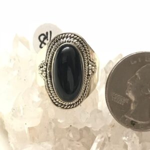 Black Onyx Ring Size 8 1/2