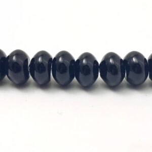 12mm Black Onyx Smooth Roundel Beads Diy Jewelry Making