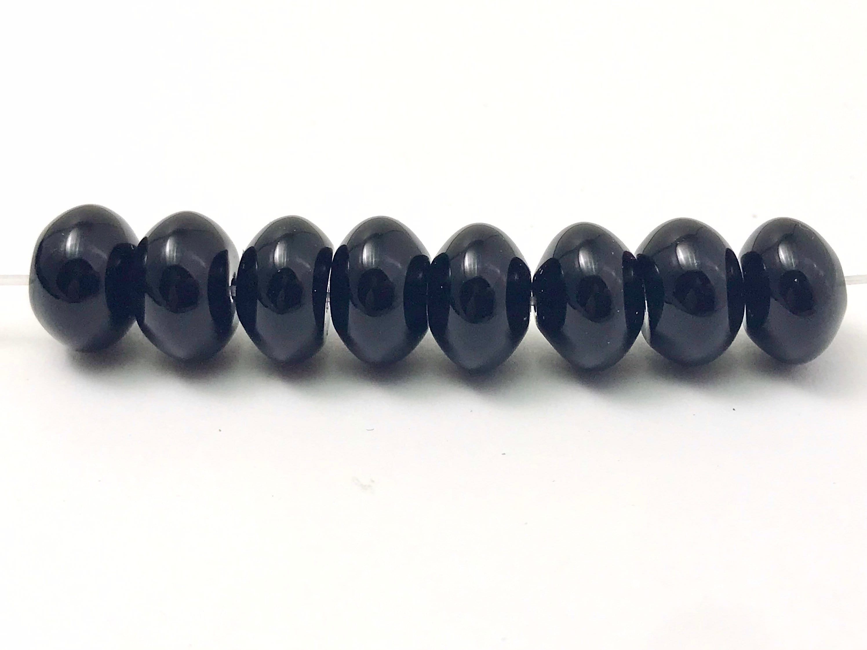 12mm Black Onyx Smooth Roundel Beads Diy Jewelry Making