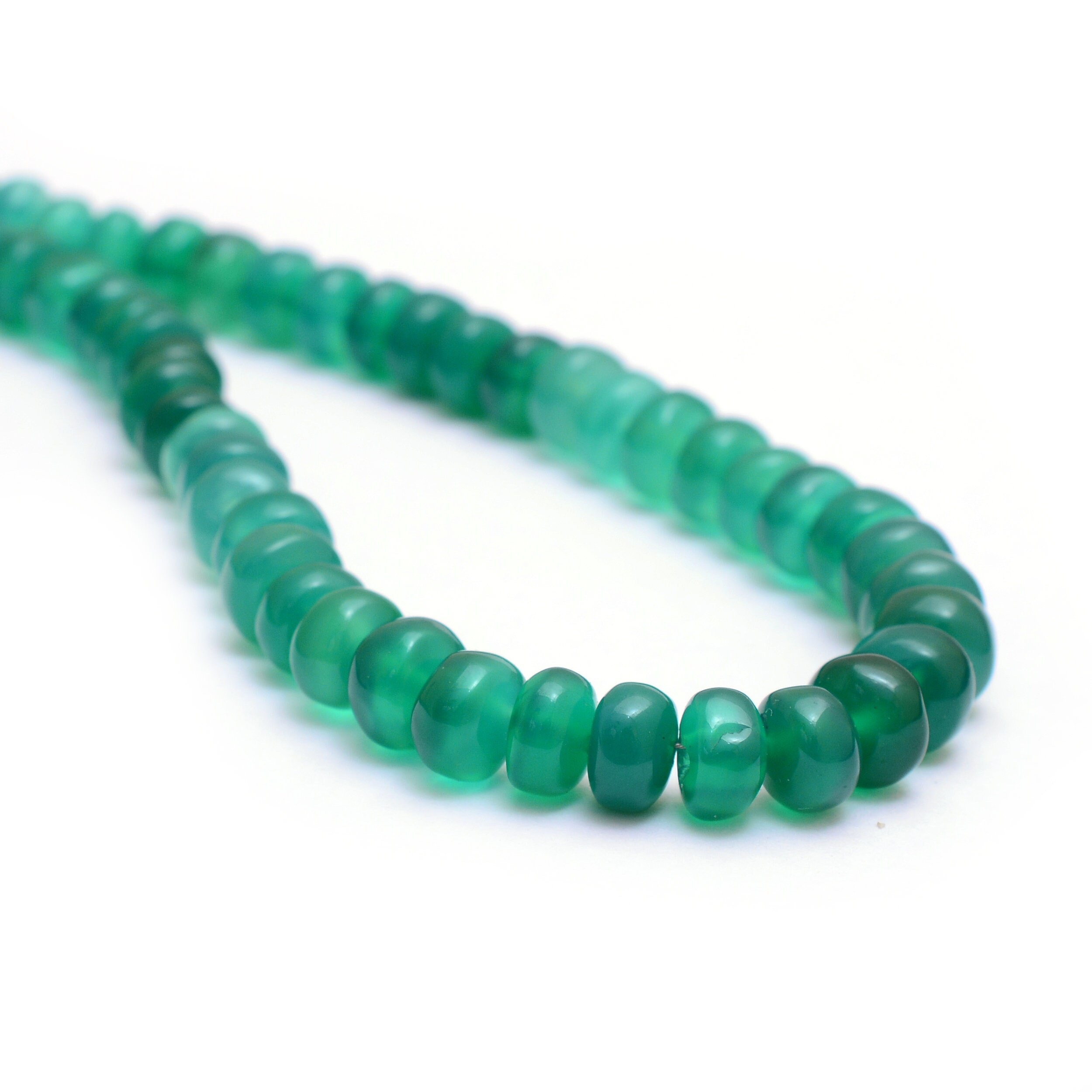 Aaa+ Green Onyx 6mm-7mm Smooth Rondelle Beads | 16" Strand | Natural Multi Green Onyx Semi Precious Gemstone Loose Beads For Jewelry Making Aaa+ Green Onyx 6mm-7mm Smooth Rondelle Beads | 16" Strand | Natural Multi Green Onyx Semi Precious Gemstone Loose Beads For Jewelry Making
