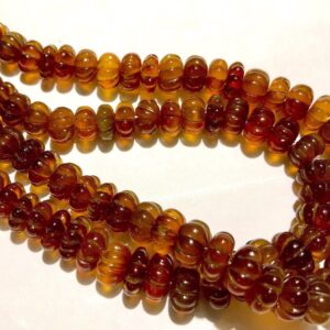 Beautiful~dark Yellow-brown Onyx Carved Rondelle Beads Yellow Onyx Carved Melon Beads Brown Onyx Pumpkin Shape Beads Yellow Onyx Gems Beads