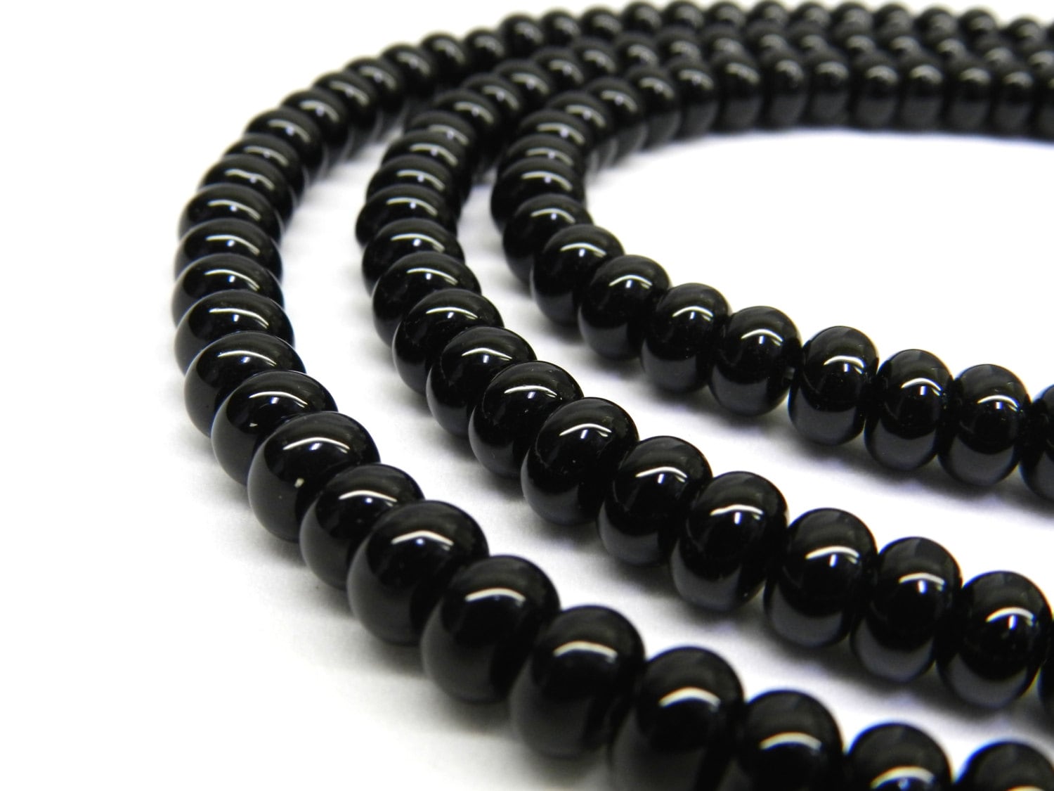 Black Onyx Beads, Rondelle Beads, 6mm Beads, 8mm Beads, Black Onyx, Onyx Beads, Black Beads, Black Gemstone, Spacer Beads, Gemstone Beads