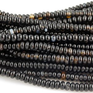 Onyx-  High Quality in  Roundel, 6mm, 8mm- Full 15.5 Inch Strand-15.5 inch Strand  Smooth Gemstone Beads