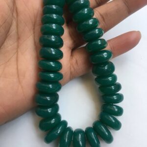 New Brand Natural Green Onyx Smooth Disc Rondelle Shape Gemstone Beads, 10-15 mm Onyx Tyre Bead, 16 Inches Strand An Amazing Wholesale Item