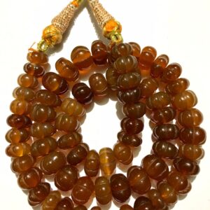 Very Rare~yellow Onyx Carved Rondelle Beads Natural Pumpkin Shape Yellow Onyx Gemstone Beads 7-10 Mm Yellow Onyx Carved Melons 17" Onyx Bead