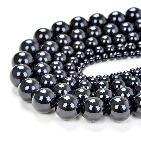 12mm Noir Black Onyx Gemstone Grade Aaa Black Round Loose Beads 15.5 Inch Full Strand Lot 1,2,6,12 And 50 (90182799-400)