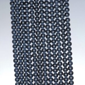 3mm Frosted Matte Noir Black Onyx Gemstone Black Round Loose Beads 15.5 Inch Full Strand (90182754-115)