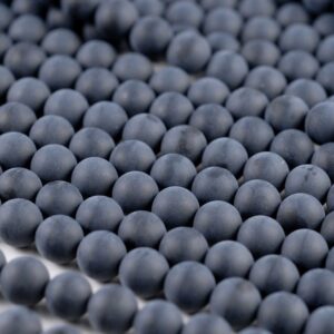 6mm Frosted Matte Noir Black Onyx Gemstone Black Round Loose Beads 15.5 Inch Full Strand (90182755-115)