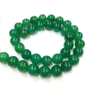 AAAA++ QUALITY~~Natural Green Onyx Smooth Round Ball Beads Hand Polished Round Beads 12.MM Round Gemstone Beads Great Luster Onyx Beads.