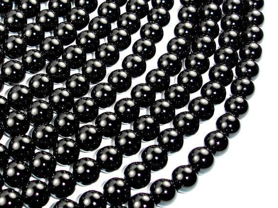Black Onyx 8mm Round Beads, Full Strand, 15 Inch, Approx 46 Beads, Hole 1mm, Aa Quality (140054003) Black Onyx 8mm Round Beads, Full Strand, 15 Inch, Approx 46 Beads, Hole 1mm, Aa Quality (140054003)