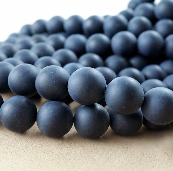 Black Onyx Beads (round)(matte)(4mm)(6mm)(8mm)(10mm)(12mm)(16"strand)