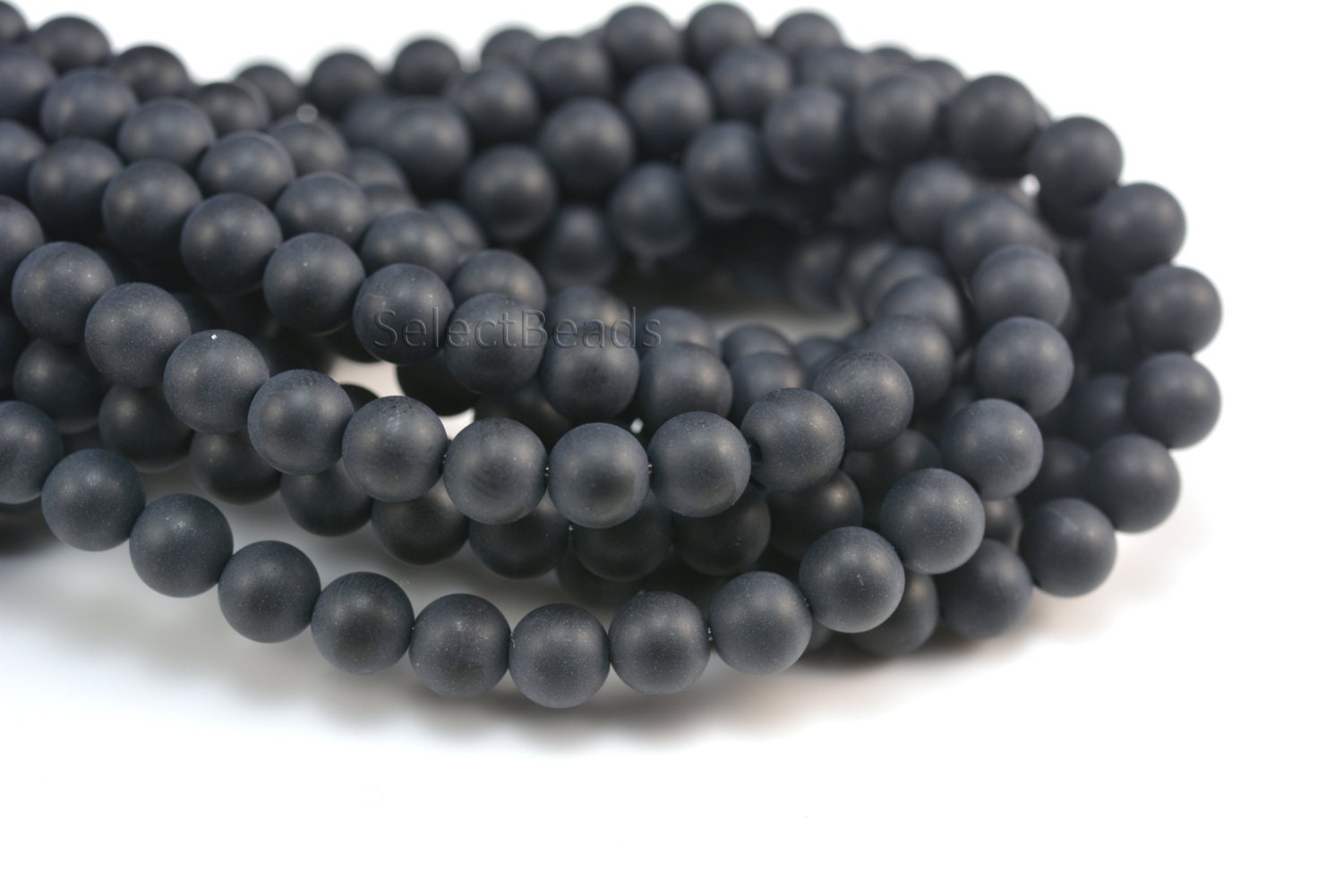 Black Onyx Matte Beads - Frosty Finished Round Bead - Black Gemstone Bead - Frosted Onyx - Onyx Beads Wholesale -- Authentic Black -15inch Black Onyx Matte Beads - Frosty Finished Round Bead - Black Gemstone Bead - Frosted Onyx - Onyx Beads Wholesale -- Authentic Black -15inch