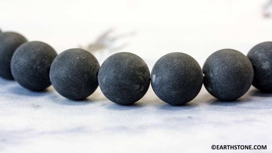 Black Onyx 18mm/ 16mm Round Beads 15.5" Strand Matte Finished Dyed