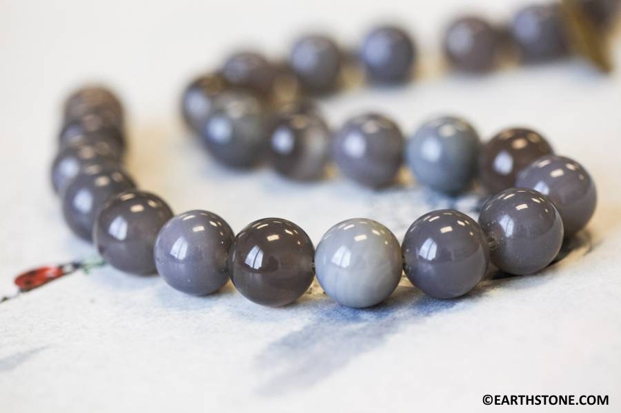 L / Gray Onyx 16mm / 18mm Round 15.5" Strand Natural Gemstone Onyx Beads For Jewelry Making L / Gray Onyx 16mm / 18mm Round 15.5" Strand Natural Gemstone Onyx Beads For Jewelry Making