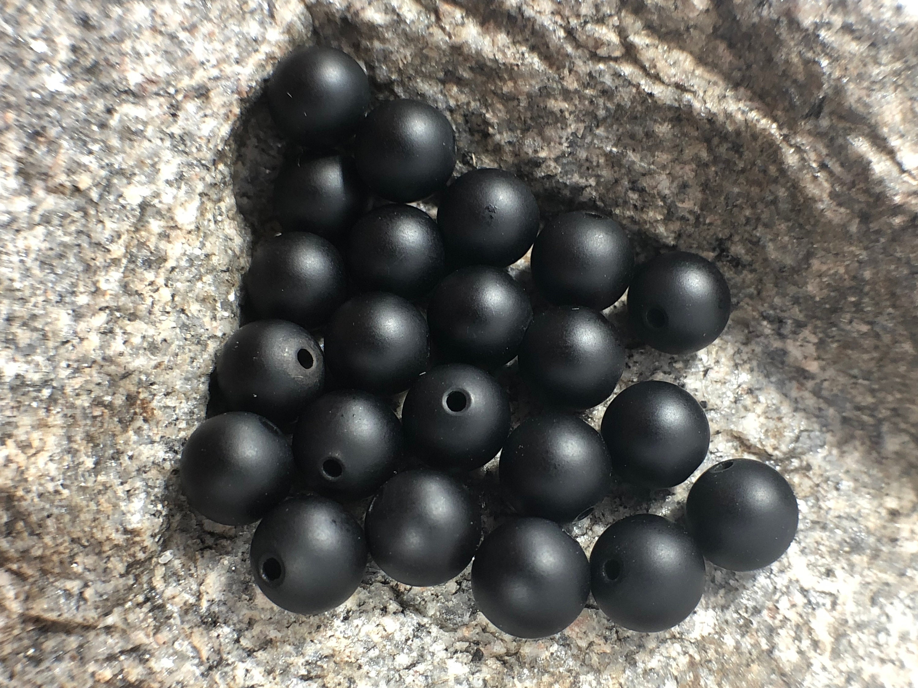 Matte Black Onyx Beads, Onix Frosted  Stone Beads, Round Stone Jewelry Beads, 4mm 6mm 8mm 10mm 12mm 5-200pcs