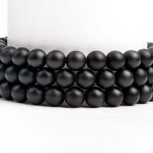 Natural Matte Black Onyx Gemstone Grade Aaa Round 6mm 7-8mm 10mm Loose Beads