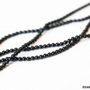 Xs / Black Onyx 2mm Round Beads 15.5" Strand Dyed Black Gemstone Beads Polished Or Matte For Jewelry Making