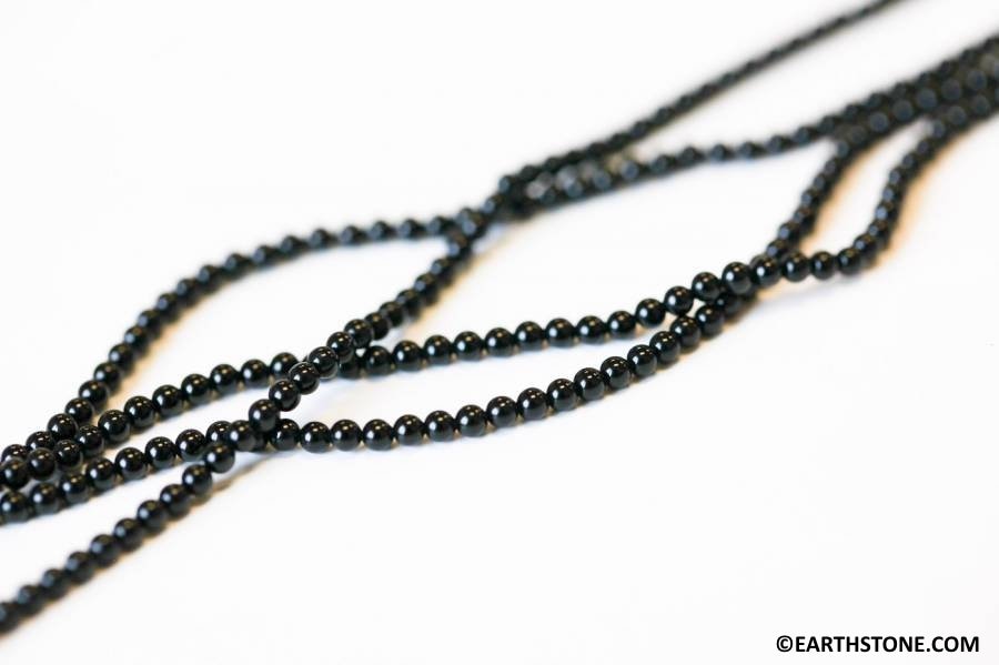 Xs / Black Onyx 2mm Round Beads 15.5" Strand Dyed Black Gemstone Beads Polished Or Matte For Jewelry Making