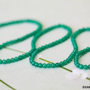 Xs/ Green Onyx 2mm Round Beads 15.5" Strand Dyed Onyx Gemstone Beads For Jewelry Making