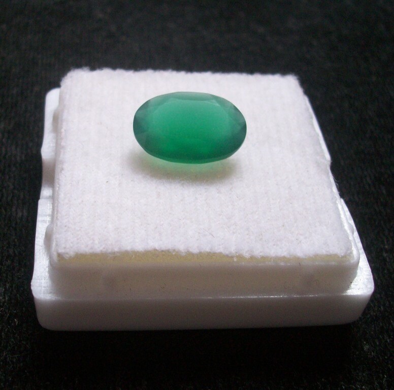 Aaa Green Onyx Gemstone: 10x14mm Faceted Oval Loose Stone