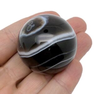 Black Onyx Sphere Stone A++ – Crystal Ball - Healing Crystal Stones – Crystal Décor – 40-50mm - BA1033