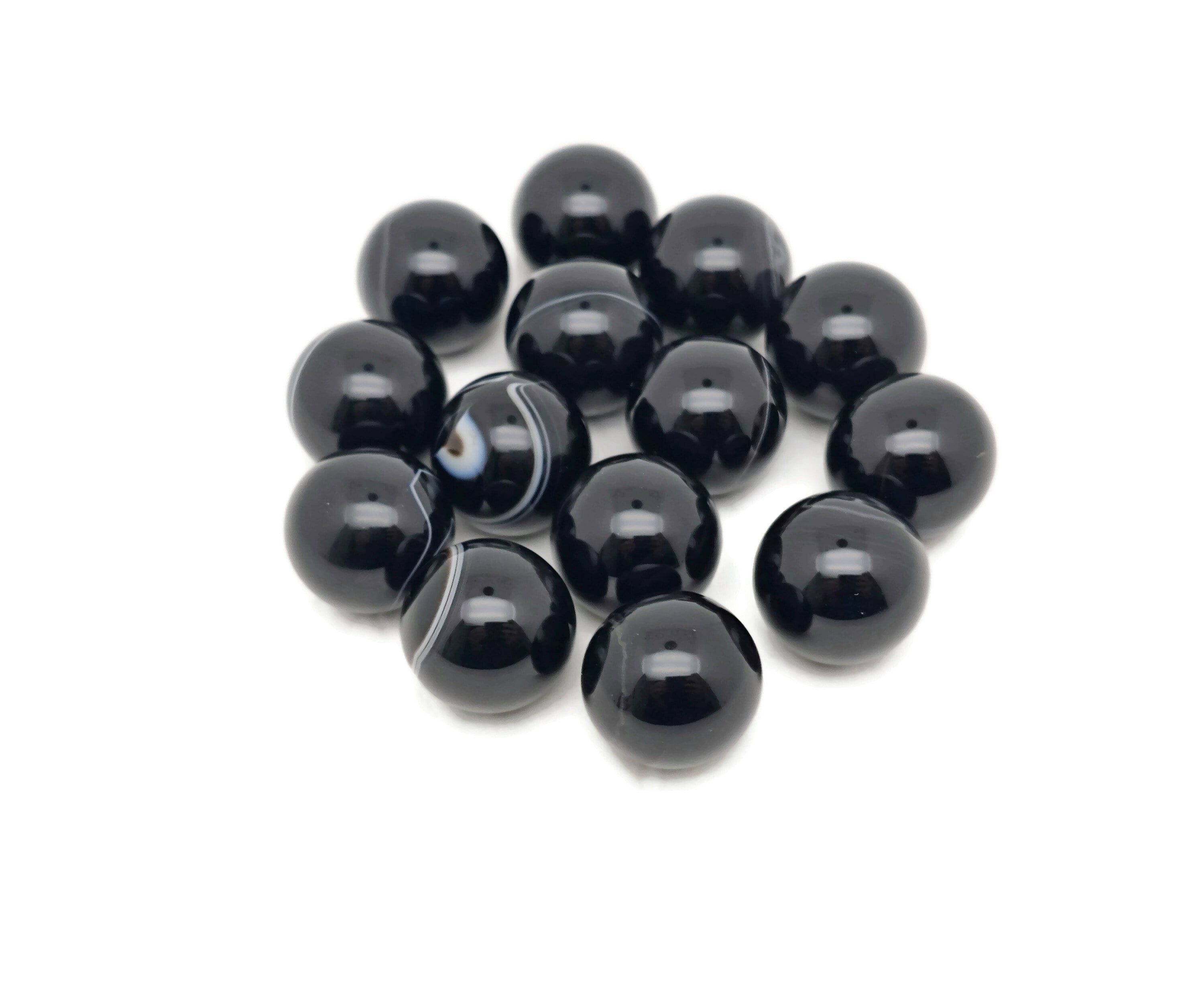 Black Onyx Sphere Stone - Healing Crystals Stones - Home Decor – 20mm - Sp1111