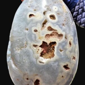 Giant White Chalcedony Onyx Egg: Reiki Healing Crystal (345MM) Giant White Chalcedony Onyx Egg: Reiki Healing Crystal (345MM)
