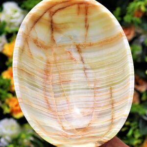 Green Pampas Onyx Bowl: Crystal Altar Prayer Stone (250MM) Green Pampas Onyx Bowl: Crystal Altar Prayer Stone (250MM)