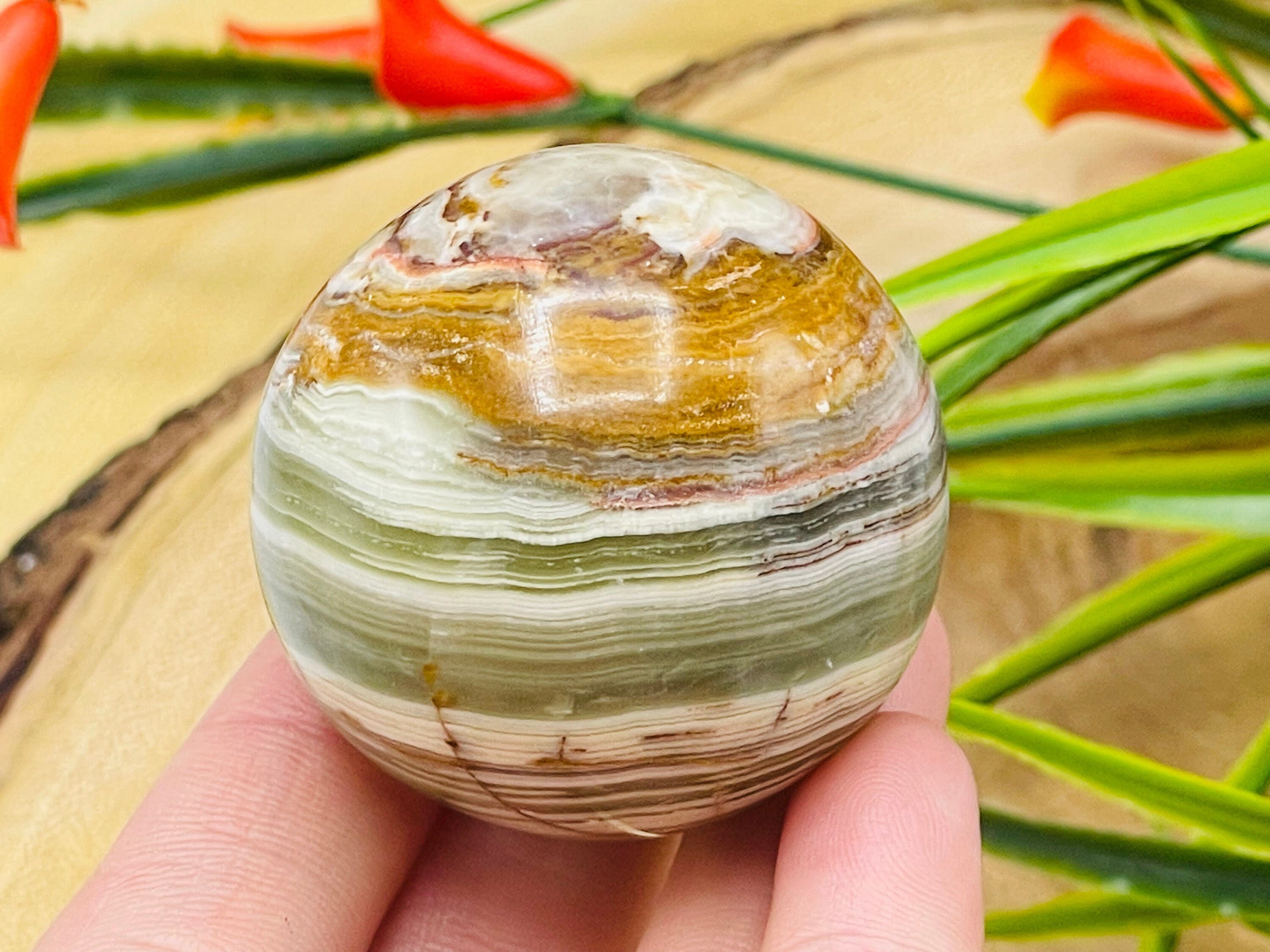 Green Onyx Sphere, Crystal Ball, Healing Crystal, Metaphysical Decor