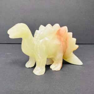 Green Onyx Stegosaurus Figurine, Dinosaurs Standing Statue, Healing Crystal, 6 inches