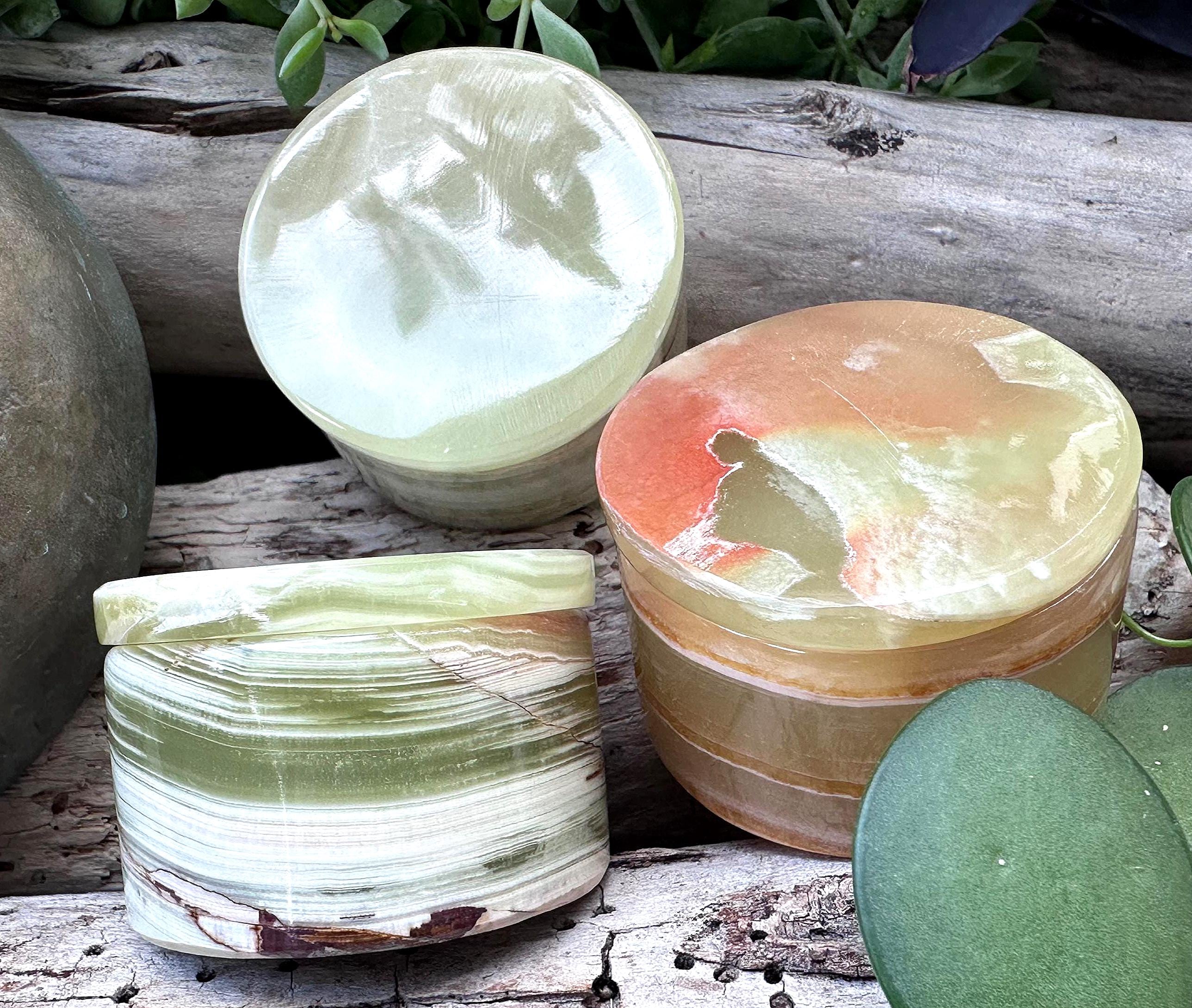 Hand Carved Onyx Jars From Pakistan