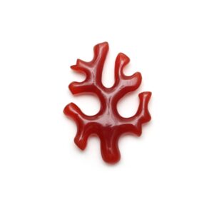 Red Onyx Reef Carving Loose Gemstone, 36x49 mm, Red Chalcedony Carving Reef For Jewelry Making Gemstone, 1 Piece